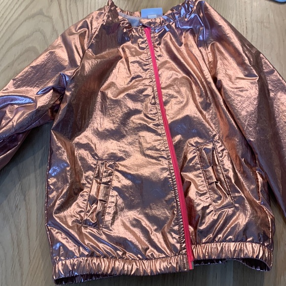 Cat and Jack girls size 6 rose gold windbreaker jacket EUC - Picture 1 of 5